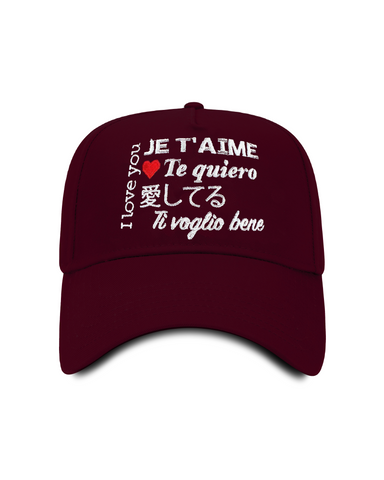LOVE LANGUAGE CLASSIC PRO HAT BURGUNDY